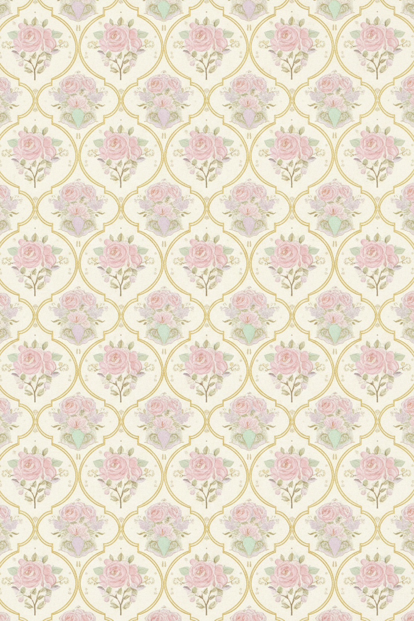 Green floral seamless pattern sheet
